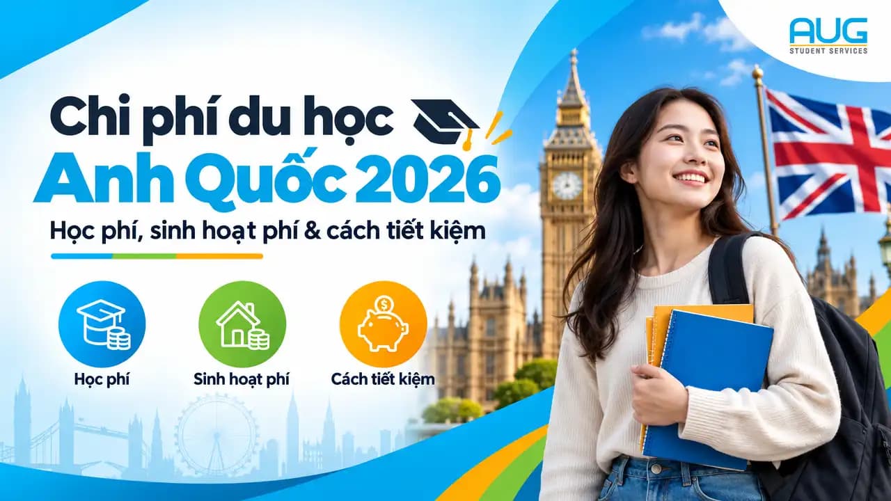Chi phí du học Anh 2026: học phí, sinh hoạt phí & cách tiết kiệm