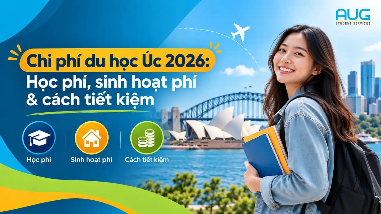 Chi phí du học Úc 2026: Học phí, sinh hoạt phí & cách tiết kiệm